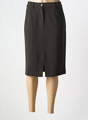 Jupe mi-longue coupe droite noir ANDAMIO femme