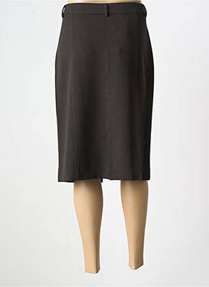 Jupe mi-longue stretch noir ANDAMIO femme