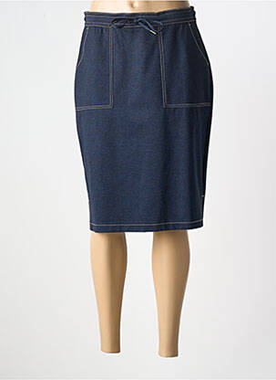 Jupe mi-longue stretch bleu OLSEN femme