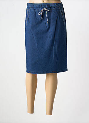 Jupe mi-longue stretch bleu FRANK WALDER femme