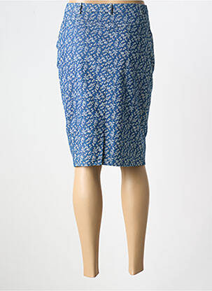 Jupe mi-longue stretch bleu FRANCE RIVOIRE femme