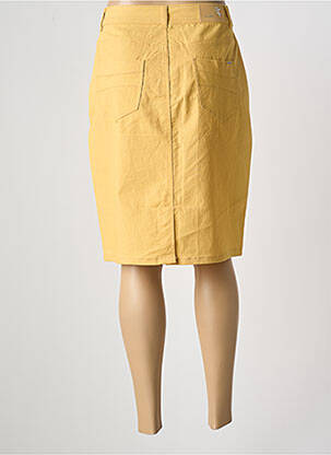 Jupe mi-longue stretch jaune GRIFFON femme