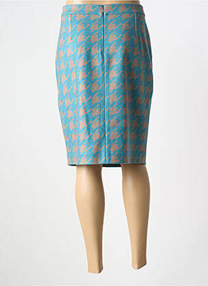 Jupe mi-longue stretch bleu ESTEL COLLECTION femme
