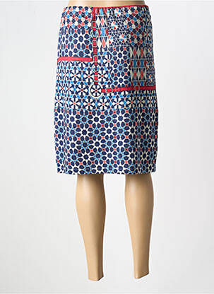 Jupe mi-longue coupe droite bleu JEI'S BY LETIZIA DENARO femme