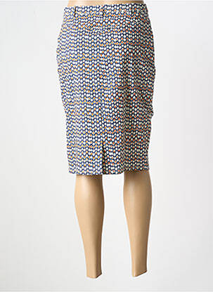 Jupe mi-longue stretch bleu FRANCE RIVOIRE femme