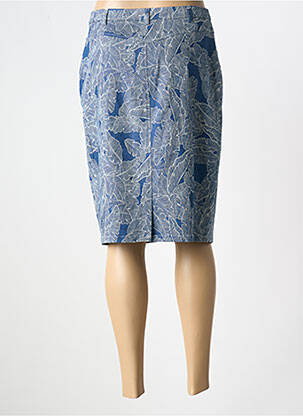 Jupe mi-longue stretch bleu FRANCE RIVOIRE femme