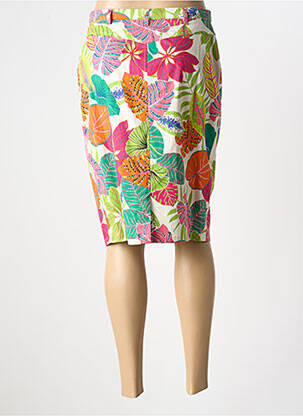 Jupe mi-longue stretch vert FRANCE RIVOIRE femme