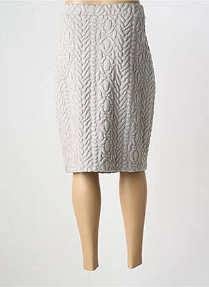 Jupe mi-longue taille normale gris DIVAS femme