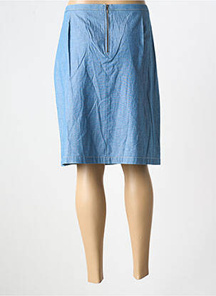 Jupe mi-longue coupe droite bleu SAINT HILAIRE femme