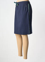 Jupe mi-longue stretch bleu HAJO femme