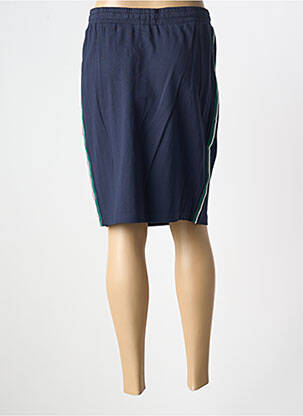 Jupe mi-longue coupe droite bleu HAJO femme
