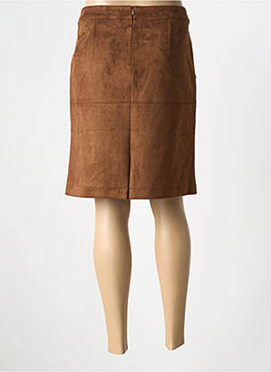 Jupe mi-longue stretch marron HAJO femme