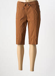 Bermuda taille élastique taille normale marron FRANK WALDER femme