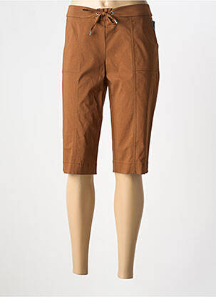 Bermuda taille élastique taille normale marron FRANK WALDER femme