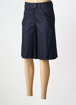 Bermuda tissage popeline taille normale bleu QUATTRO femme