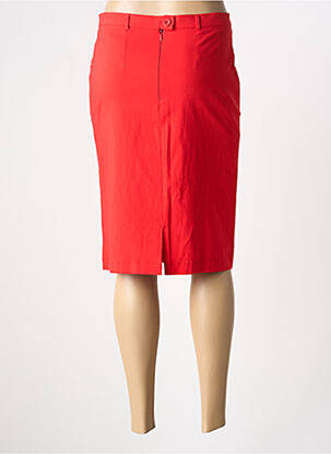 Jupe mi-longue stretch rouge GRIFFON femme