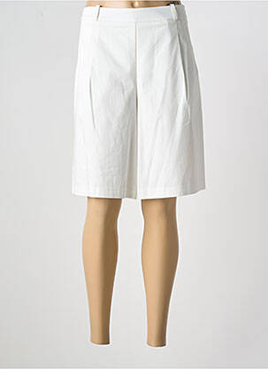 Bermuda tissage popeline taille normale blanc ESTEL COLLECTION femme