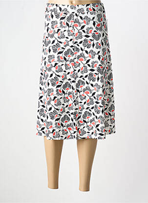 Jupe mi-longue blanc FRANK WALDER pour femme