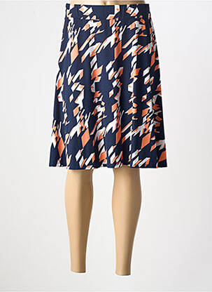 Jupe mi-longue bleu MARBLE pour femme