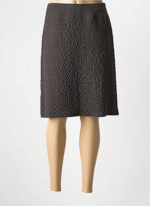 Jupe mi-longue marron FRANCE RIVOIRE pour femme