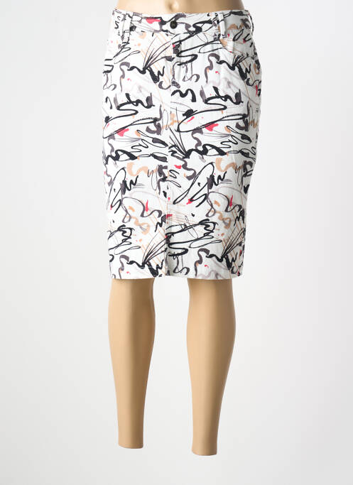 Jupe mi-longue blanc FRANCE RIVOIRE pour femme