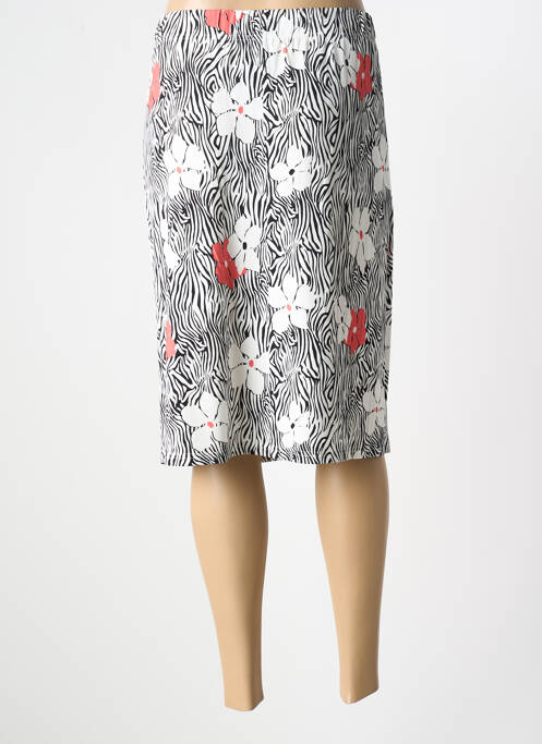 Jupe mi-longue blanc FRANK WALDER pour femme