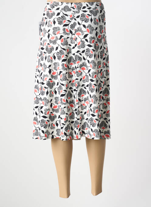 Jupe mi-longue blanc FRANK WALDER pour femme