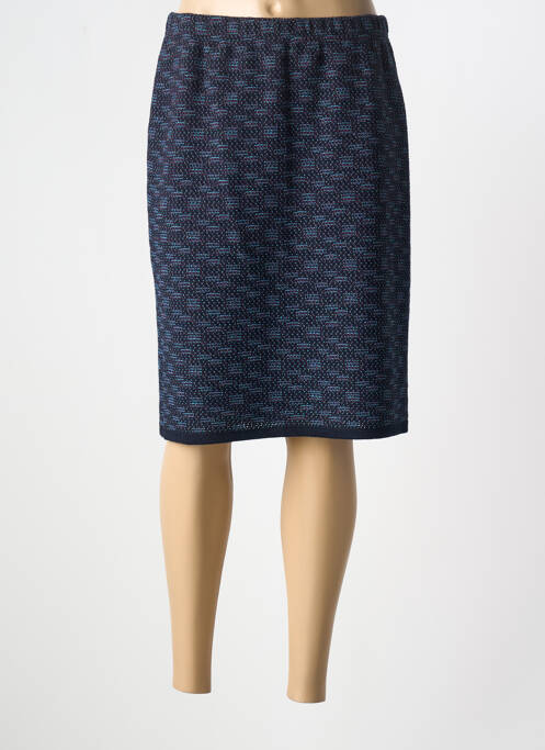 Jupe mi-longue bleu GRIFFON pour femme