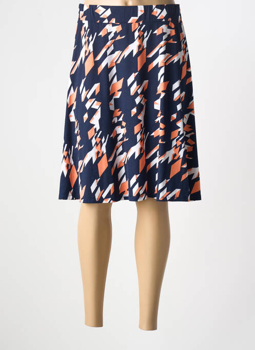 Jupe mi-longue bleu MARBLE pour femme