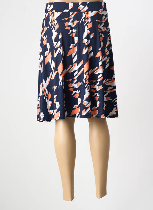 Jupe mi-longue bleu MARBLE pour femme