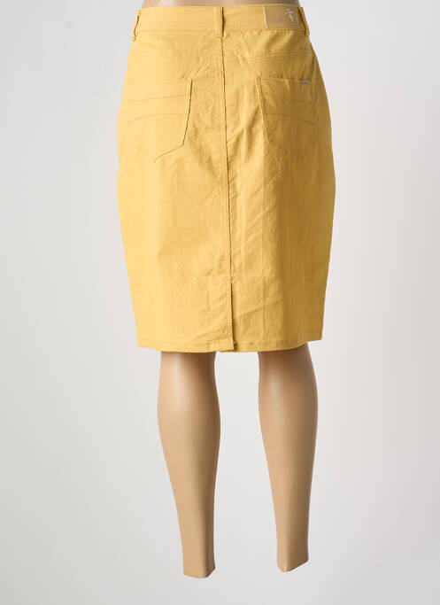 Jupe mi-longue jaune GRIFFON pour femme