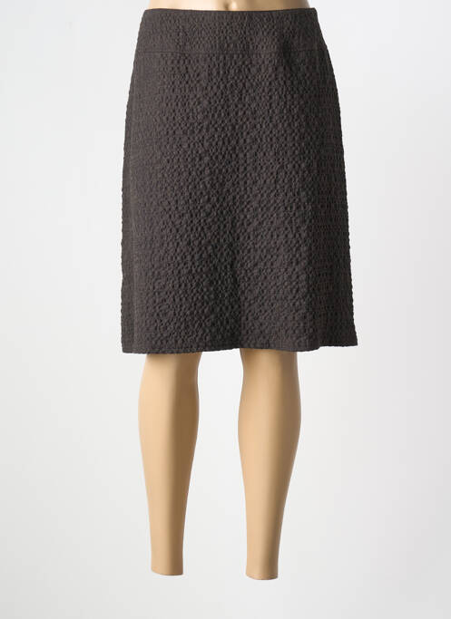 Jupe mi-longue marron FRANCE RIVOIRE pour femme