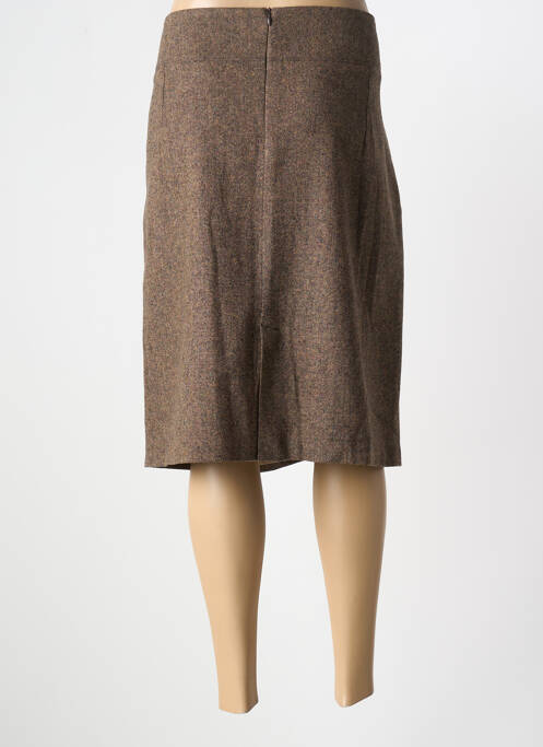 Jupe mi-longue marron SAINT HILAIRE pour femme