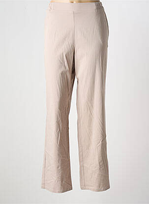 Pantalon droit stretch taille normale beige GREGORY PAT femme
