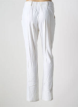 Pantalon droit stretch taille normale blanc FRANCE RIVOIRE femme