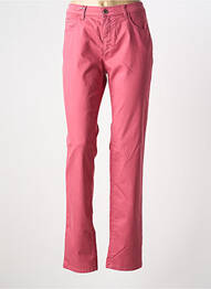 Pantalon droit stretch taille normale rose SAINT HILAIRE femme