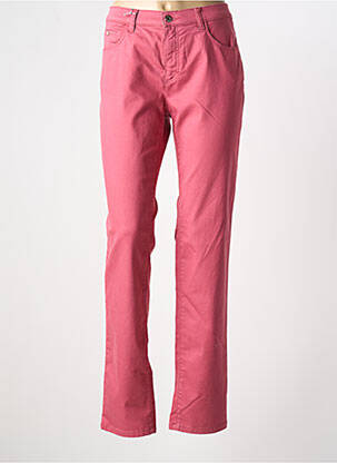 Pantalon droit stretch taille normale rose SAINT HILAIRE femme