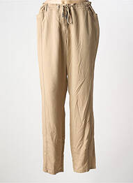 Pantalon droit tissage popeline taille normale marron OLSEN femme