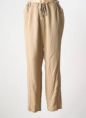 Pantalon droit tissage popeline taille normale marron OLSEN femme
