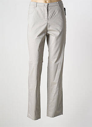 Pantalon droit stretch taille normale gris FRANK WALDER femme