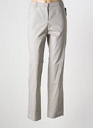 Pantalon droit stretch taille normale gris FRANK WALDER femme