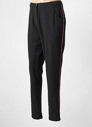 Pantalon slim stretch taille normale noir FRANCE RIVOIRE femme