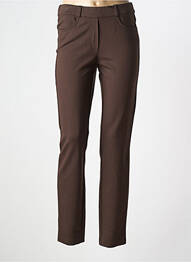 Pantalon slim taille élastique taille normale marron STARK femme