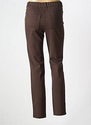 Pantalon slim taille élastique taille normale marron STARK femme