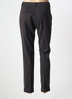 Pantalon slim tissage popeline taille normale noir ANDAMIO femme