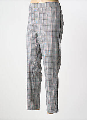 Pantalon droit stretch taille normale gris FRANK WALDER femme