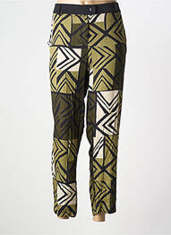 Pantalon droit tissage popeline taille normale vert PAZ TORRAS femme