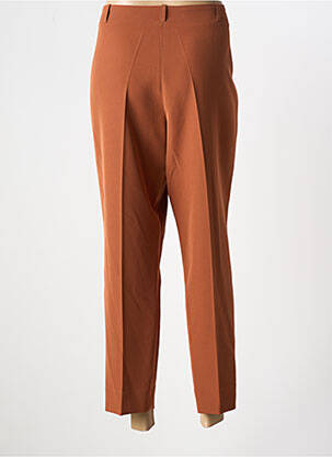 Pantalon 7/8 taille haute taille haute marron ESTEL COLLECTION femme