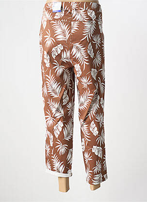 Pantalon 7/8 stretch taille normale marron FRANK WALDER femme