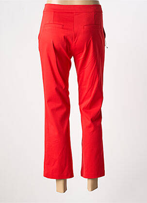Pantalon 7/8 stretch taille normale rouge ANDAMIO femme